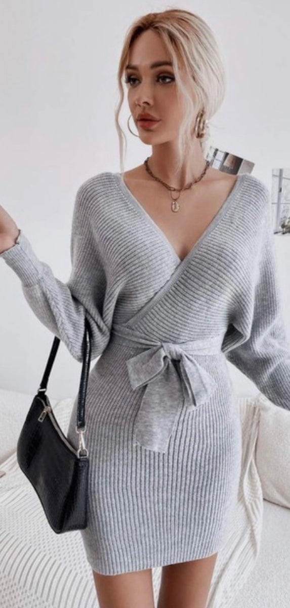 Grey Sweater Dress – Posche By Kim D