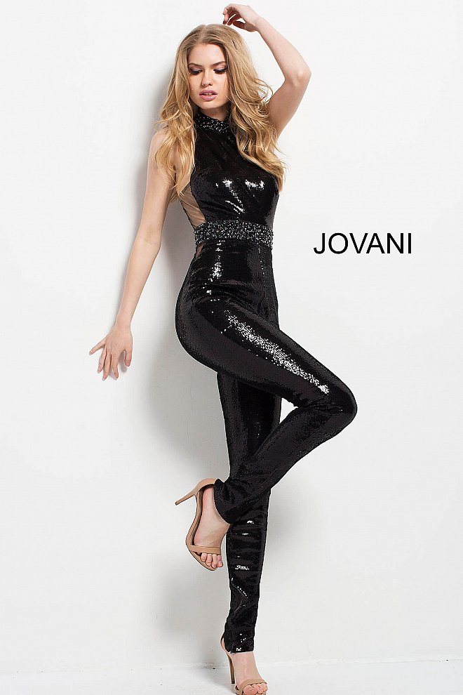 Jovani 1227 Long Sleeve Formal Evening Jumpsuit for $570.0 – The Dress  Outlet