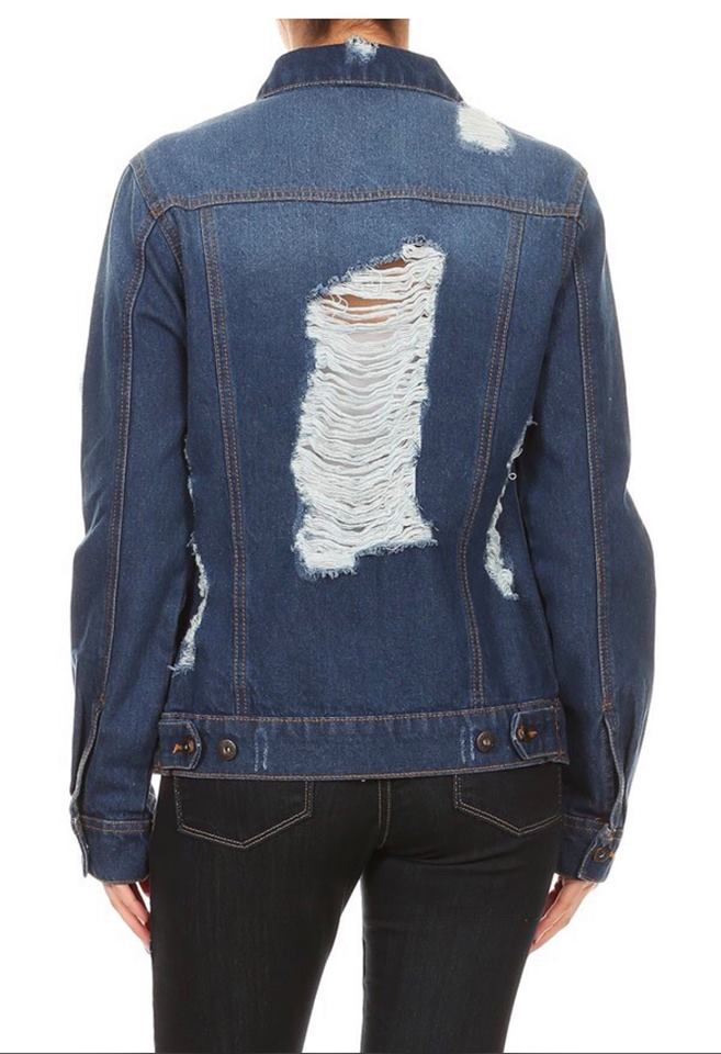 Shredded Denim Jacket