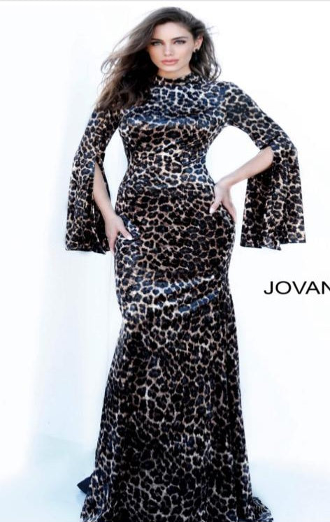Jovani leopard on sale print dress