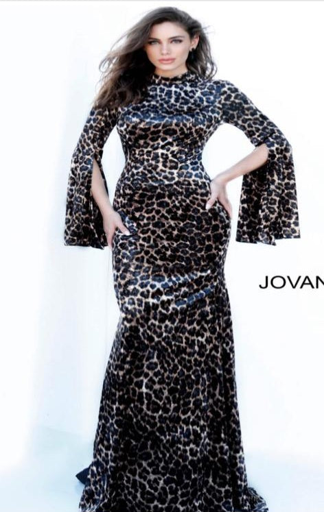 Jovani leopard dress