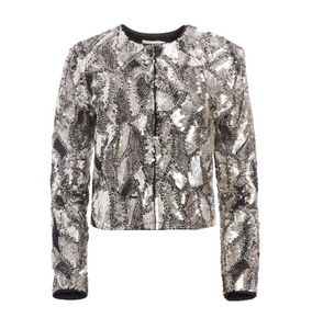 Silver Sequin Jacket Posche By Kim D