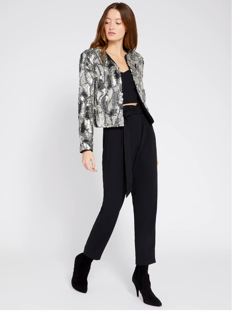 Zara silver top sequin jacket