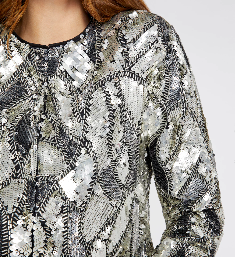Zara silver top sequin jacket