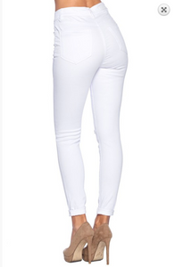 Destroyed Classic White Jeans