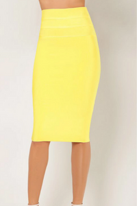 Yellow Bandage Skirt