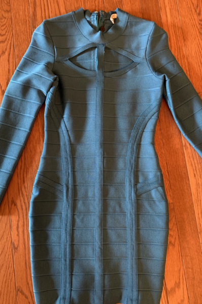 Social Blue Bandage Dress