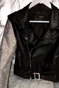 Moto Blinged Leather Jacket