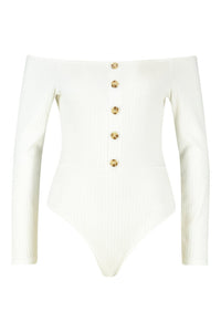 White Button Bodysuit