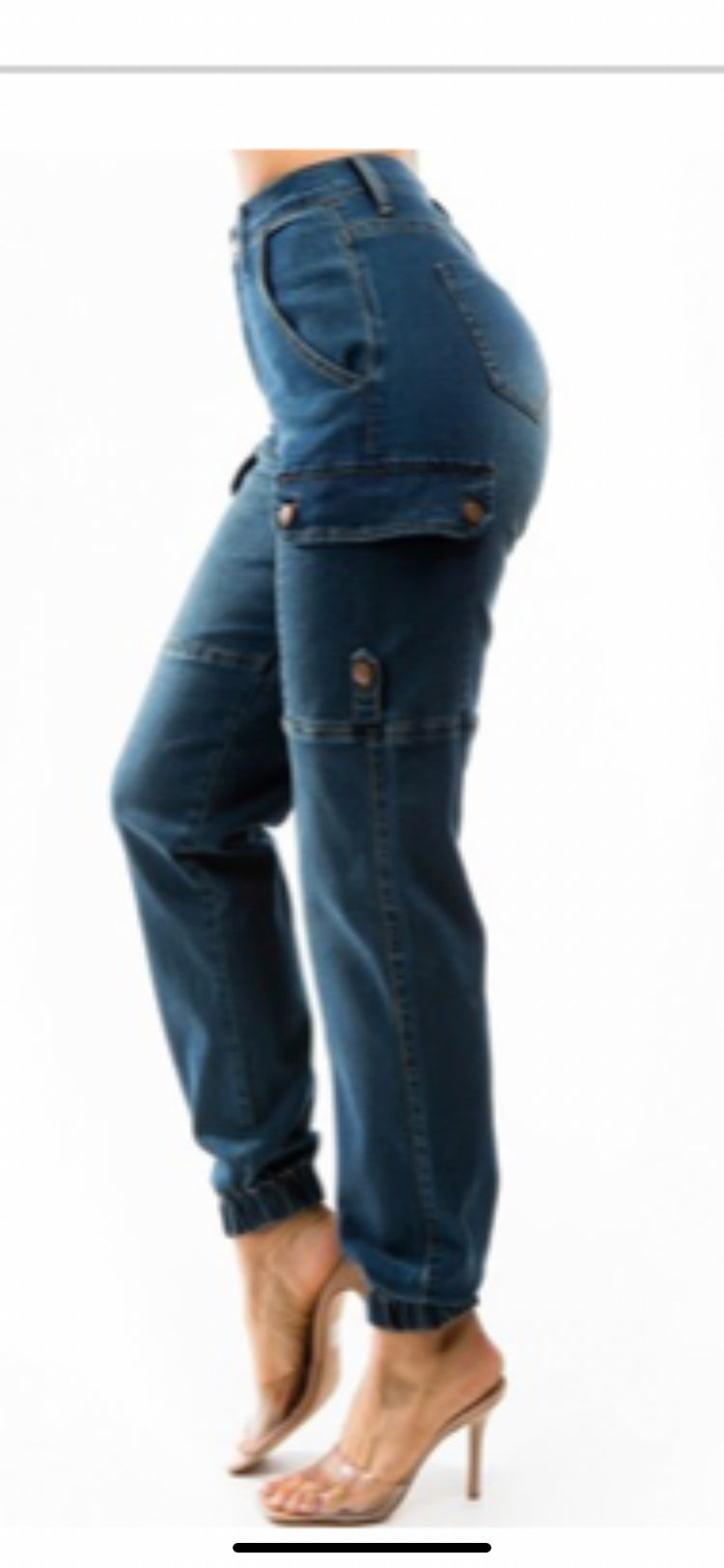 Denim cargo jeans