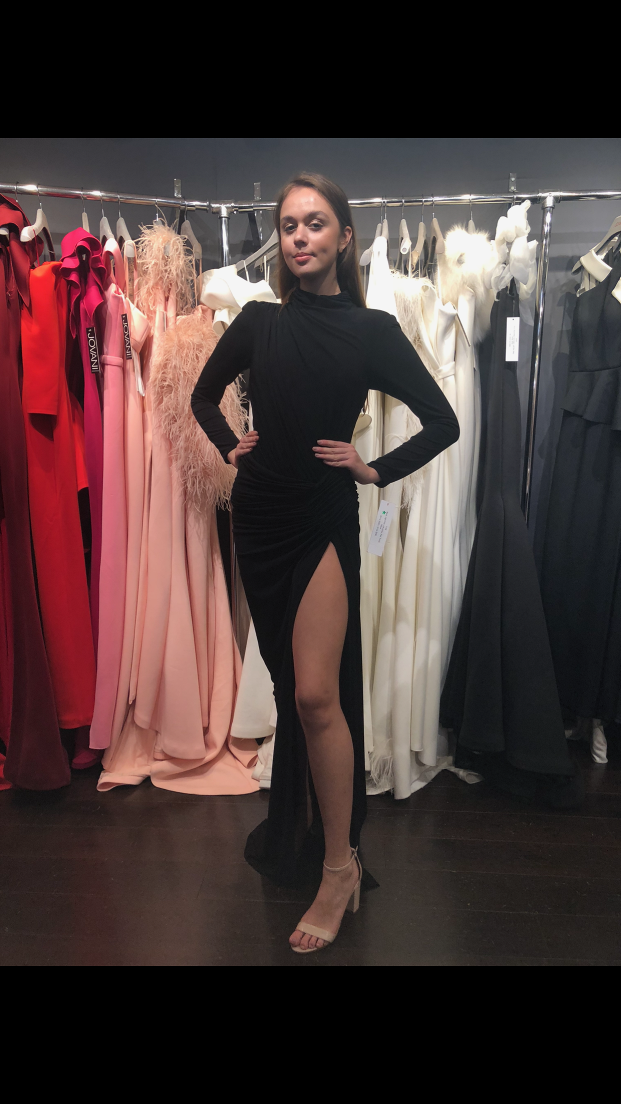Black Slit Dress