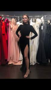 Black Slit Dress