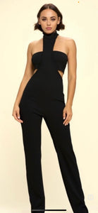 2 Piece High Neck Jumpsuit w/Wide Leg