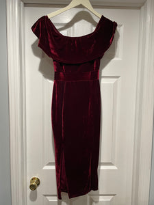 Sachika Burgundy Velvet Dress