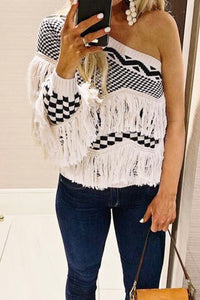 Fringe Shoulder Sweater