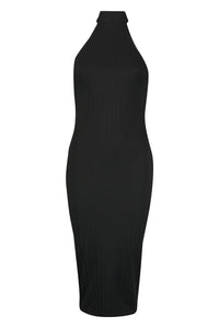 Black Racer Midi Bodycon Dress