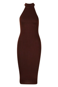 Chocolate Racer Midi Bodycon Dress